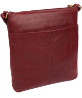 'Elva' Ruby Red Leather Cross Body Bag image 3