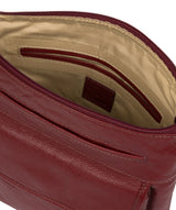 'Elva' Ruby Red Leather Cross Body Bag image 4