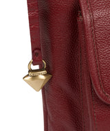 'Elva' Ruby Red Leather Cross Body Bag image 6