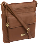 'Elva' Tan Leather Cross Body Bag image 5