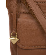 'Elva' Tan Leather Cross Body Bag image 6