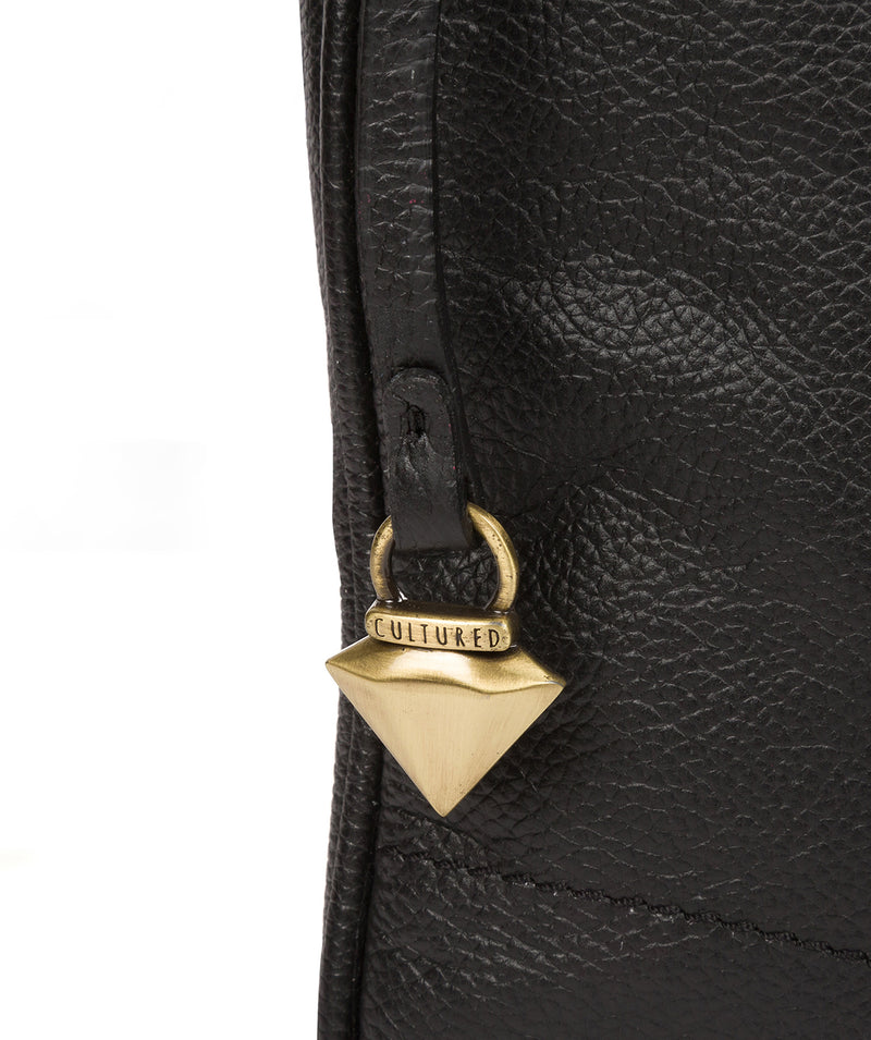 'Gianna' Black Leather Cross Body Bag image 6