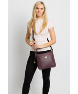 'Gianna' Fig Leather Cross Body Bag image 2