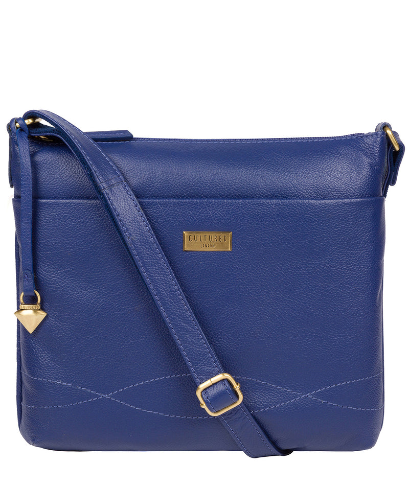 'Gianna' Mazarine Blue Leather Cross Body Bag image 1