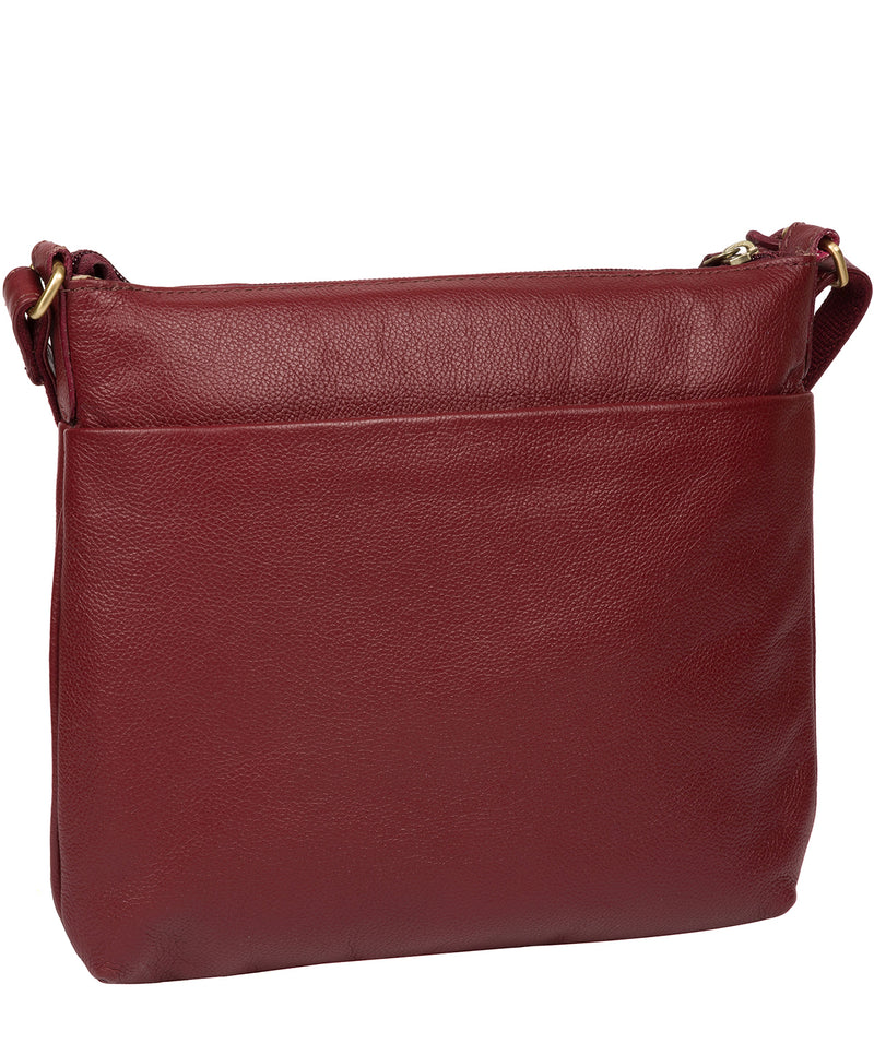 'Gianna' Ruby Red Leather Cross Body Bag image 3