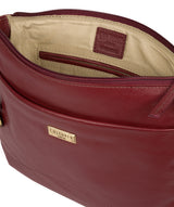 'Gianna' Ruby Red Leather Cross Body Bag image 4
