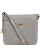 'Gianna' Silver Grey Leather Cross Body Bag image 1