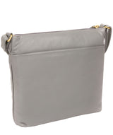 'Gianna' Silver Grey Leather Cross Body Bag image 3