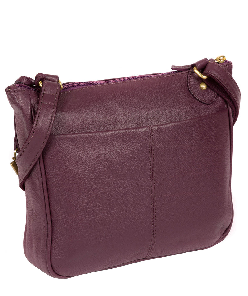 'Aria' Fig Leather Cross Body Bag image 3