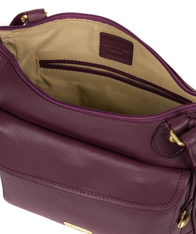 'Aria' Fig Leather Cross Body Bag image 4