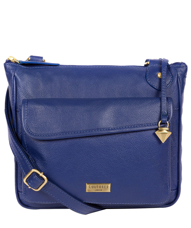 'Aria' Mazarine Blue Leather Cross Body Bag image 1