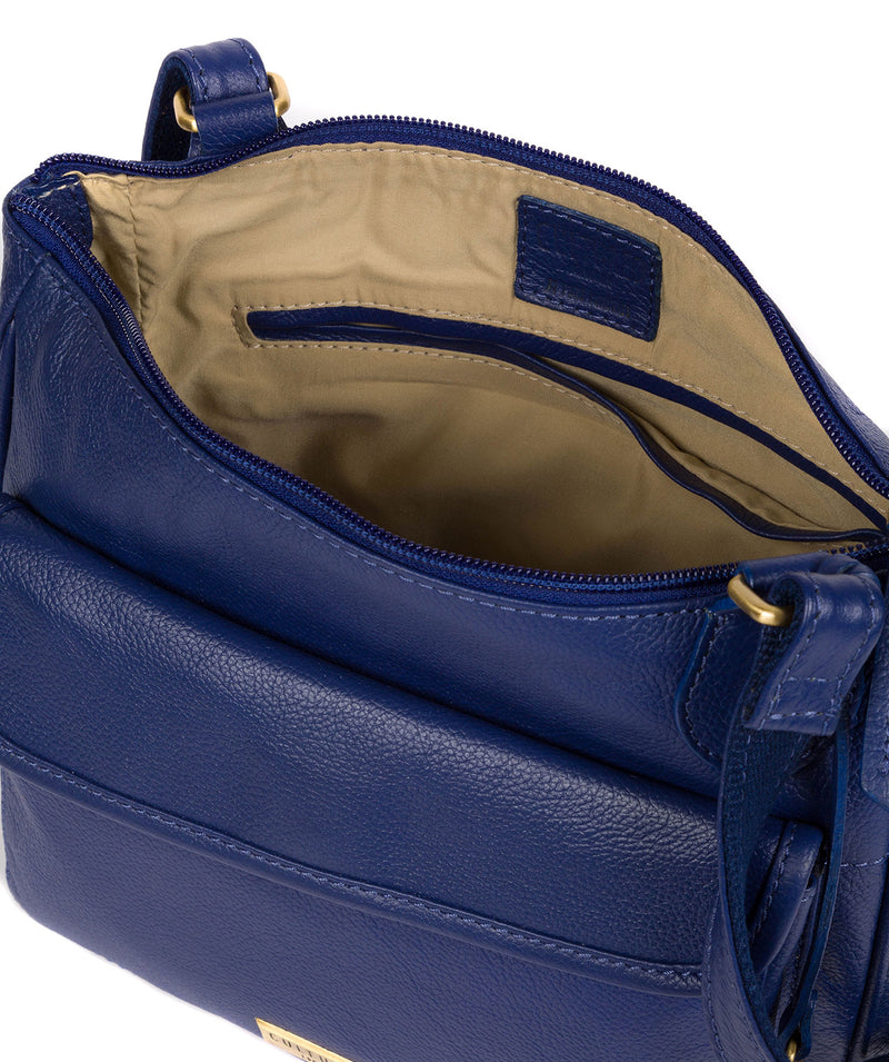 'Aria' Mazarine Blue Leather Cross Body Bag image 4