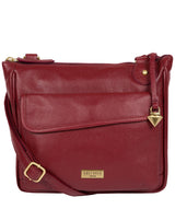 'Aria' Ruby Red Leather Cross Body Bag image 1