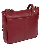 'Aria' Ruby Red Leather Cross Body Bag image 3