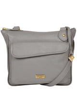 'Aria' Silver Grey Leather Cross Body Bag image 1