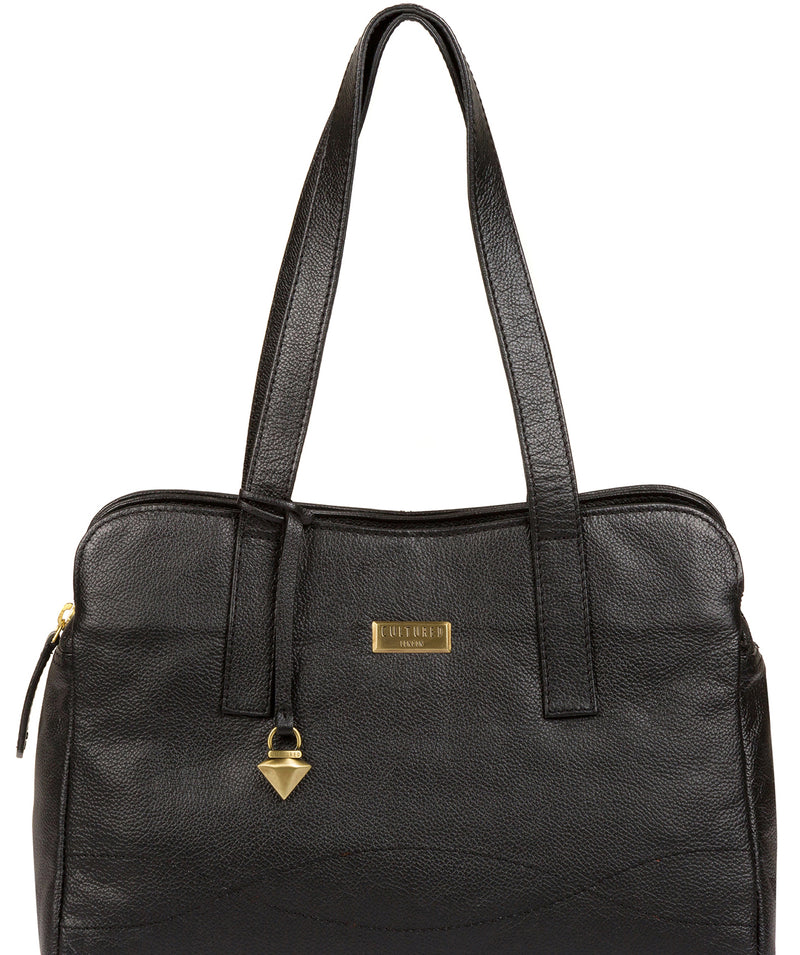 'Liana' Black Leather Handbag image 1