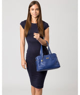 'Liana' Mazarine Blue Leather Handbag image 2