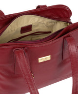 'Liana' Ruby Red Leather Handbag image 4