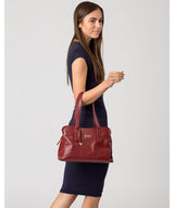 'Liana' Ruby Red Leather Handbag image 2