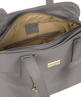 'Liana' Silver Grey Leather Handbag image 4