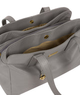'Liana' Silver Grey Leather Handbag image 5