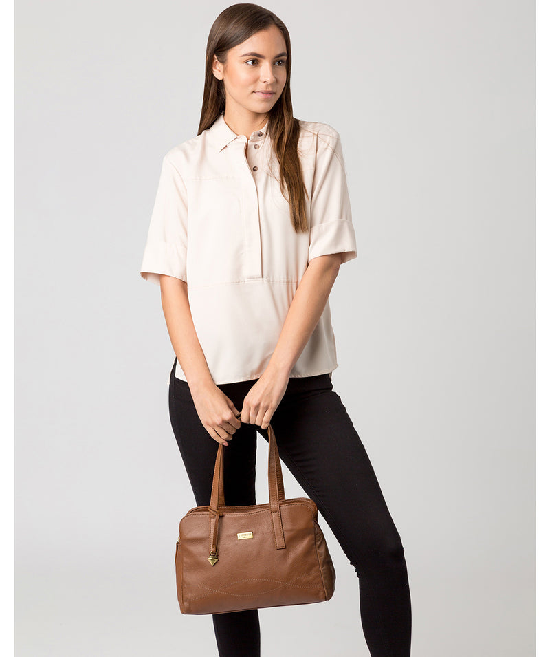 'Liana' Tan Leather Handbag image 2