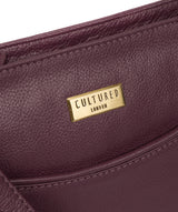 'Mireya' Fig Leather Cross Body Bag Pure Luxuries London