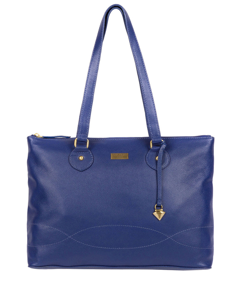 'Idelle' Mazarine Blue Leather Tote Bag image 1