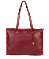'Idelle' Ruby Red Leather Tote Bag image 1