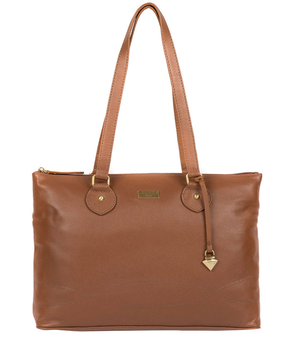 'Idelle' Tan Leather Tote Bag image 1
