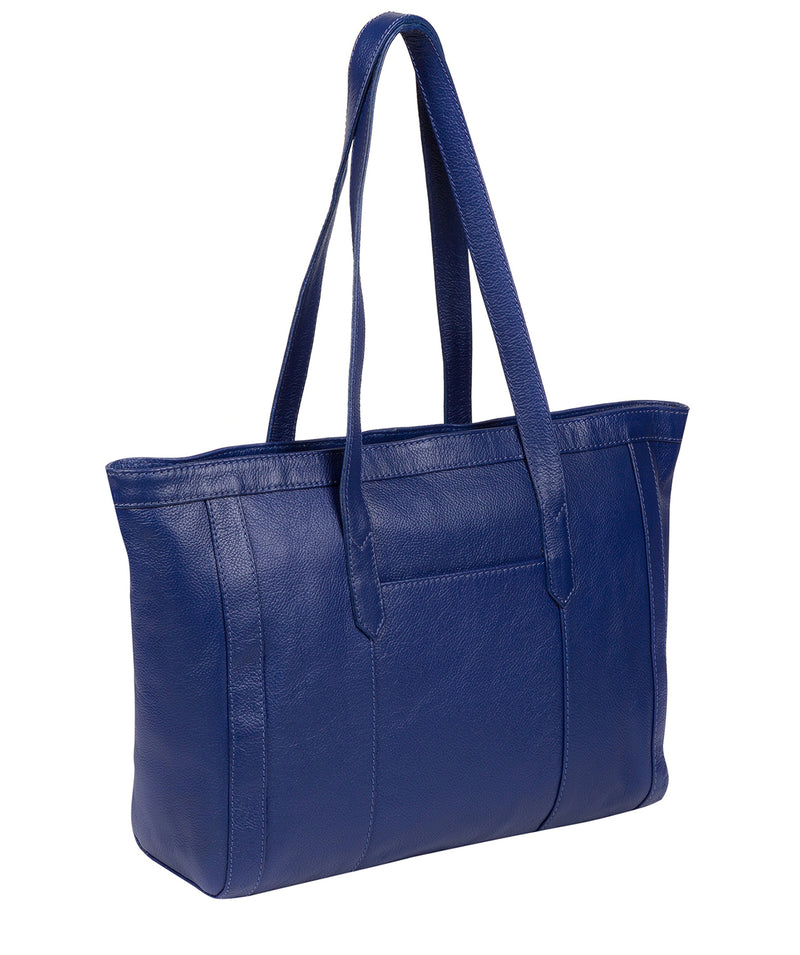 'Farah' Mazarine Blue Leather Tote Bag image 7