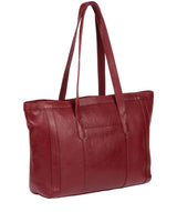 'Farah' Ruby Red Leather Tote Bag image 3