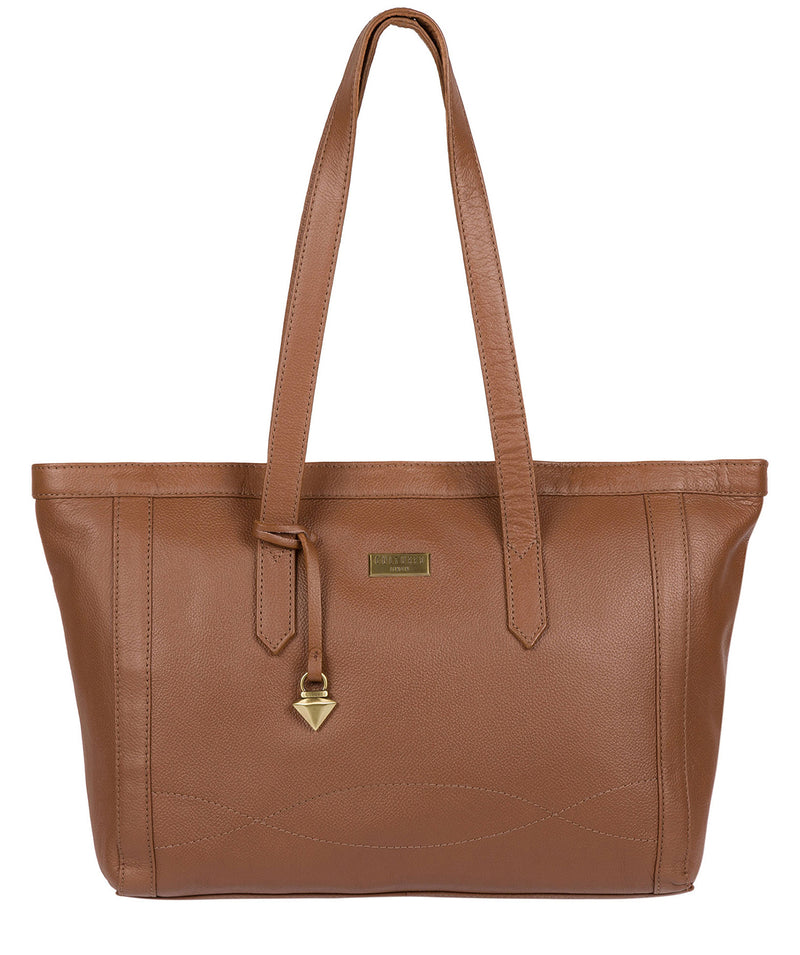 'Farah' Tan Leather Tote Bag Pure Luxuries London