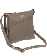 'Bliss' Grey Real Leather Cross-Body Bag