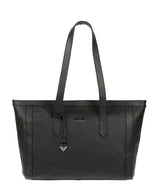 'Ferne' Black Leather Tote Bag