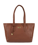 'Ferne' Sienna Brown Leather Tote Bag