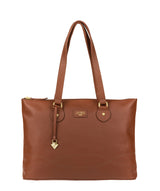 'Ivy' Sienna Brown Real Leather Tote Bag