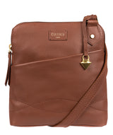 'Jayne' Soft Brown Leather Slim Cross-Body Bag