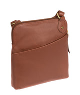 'Jayne' Soft Brown Leather Slim Cross-Body Bag