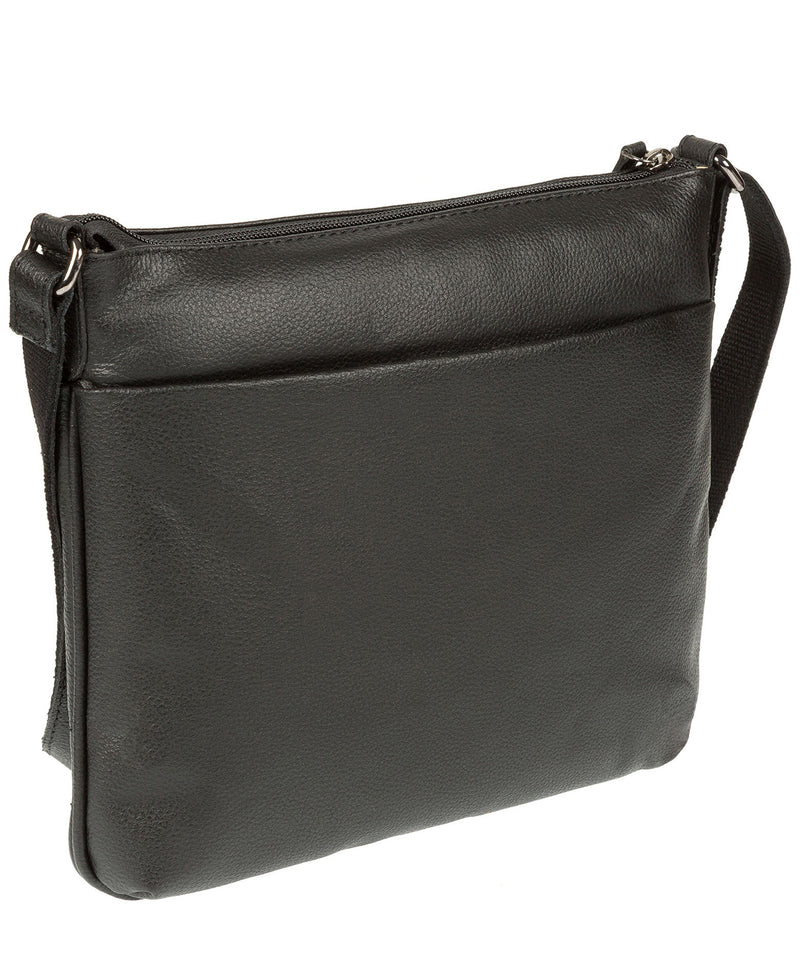 'Gigi' Black Real Leather Cross-Body Bag Pure Luxuries London