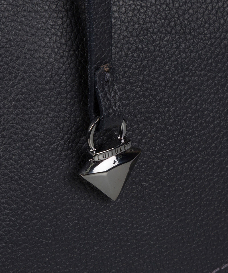 Kadie' Navy Real Leather Handbag Pure Luxuries London