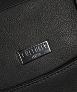 'Oriel' Black Leather Tote Bag image 6