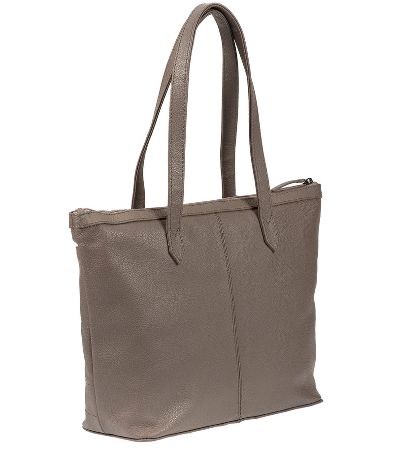 'Oriel' Grey Leather Tote Bag Pure Luxuries London