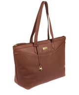'Oriel' Sienna Brown Leather Tote Bag image 3