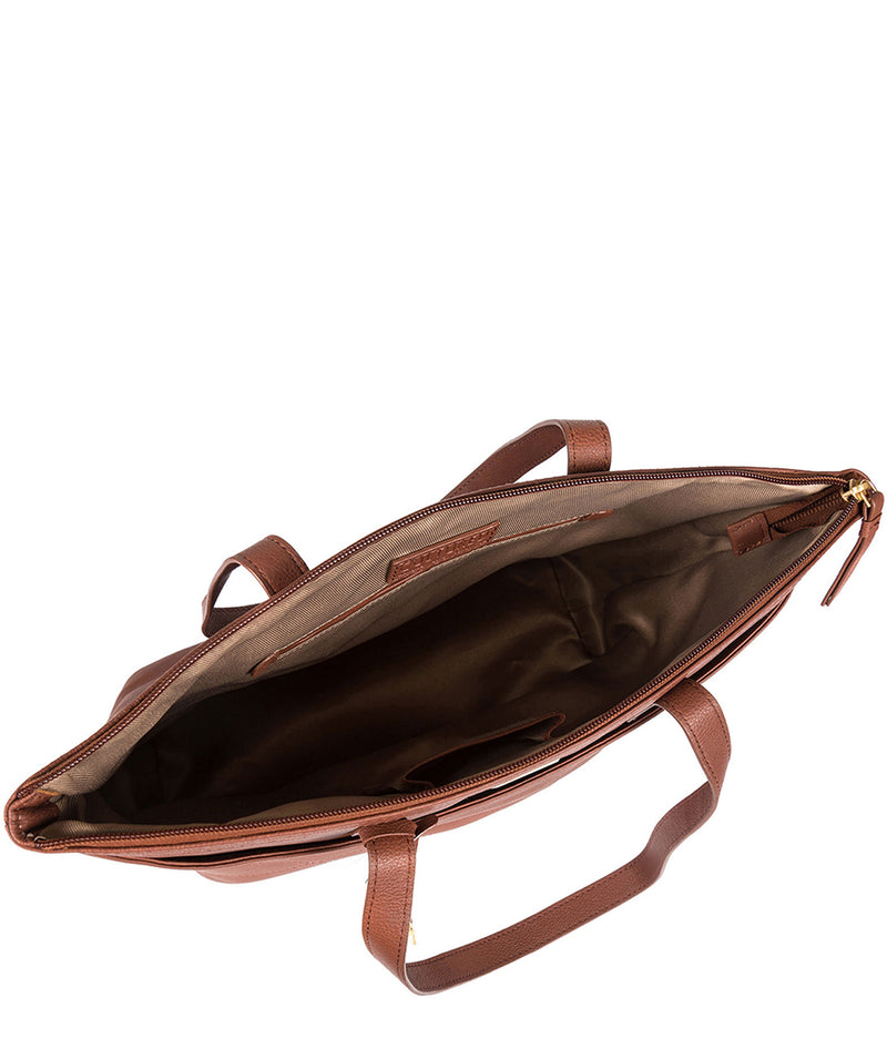 'Oriel' Sienna Brown Leather Tote Bag image 4