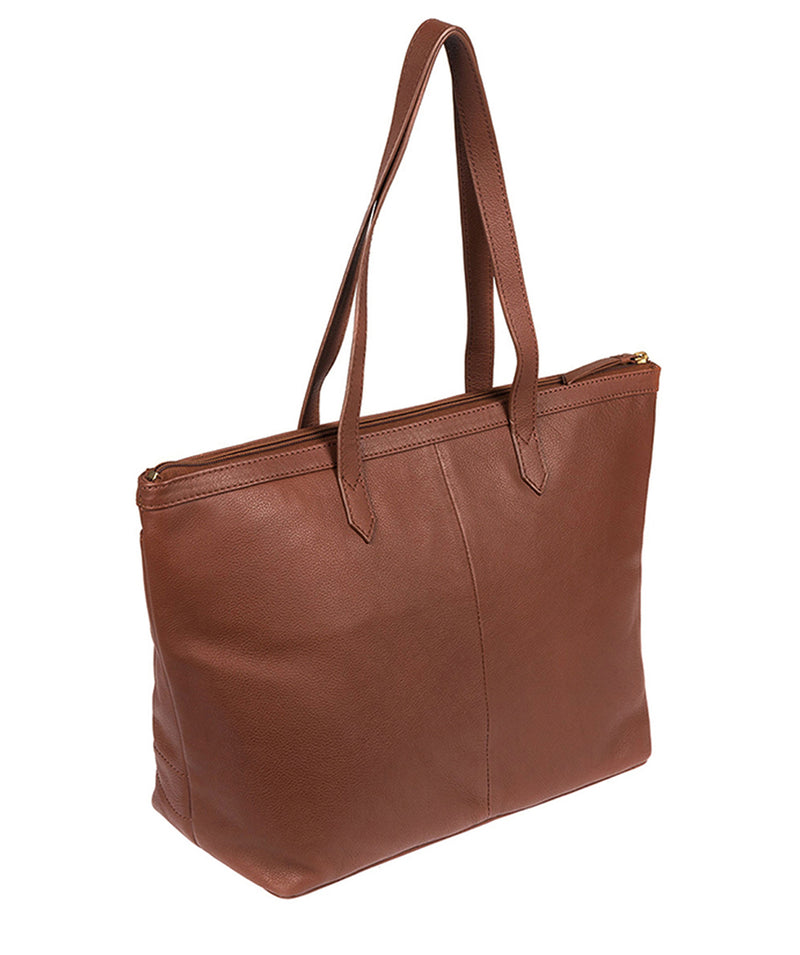 'Oriel' Sienna Brown Leather Tote Bag image 5