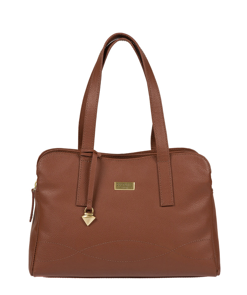 'Lorin' Sienna Brown Real Leather Handbag
