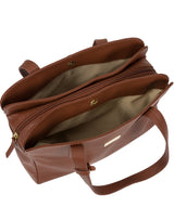 'Lorin' Sienna Brown Real Leather Handbag