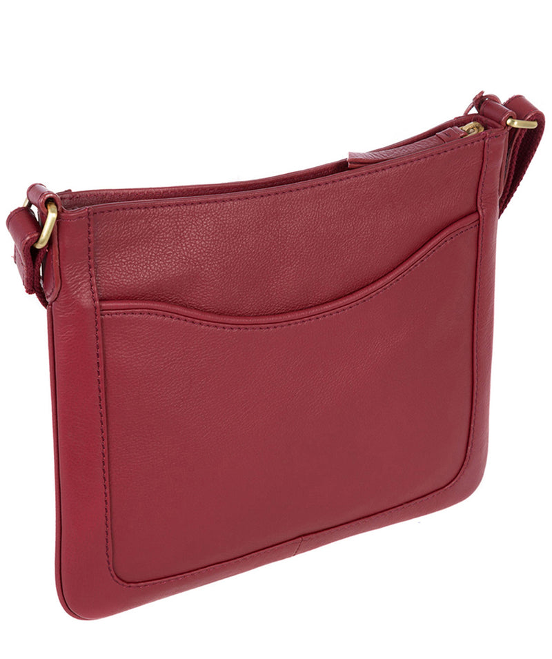 'Margo' Red Leather Cross-Body Bag