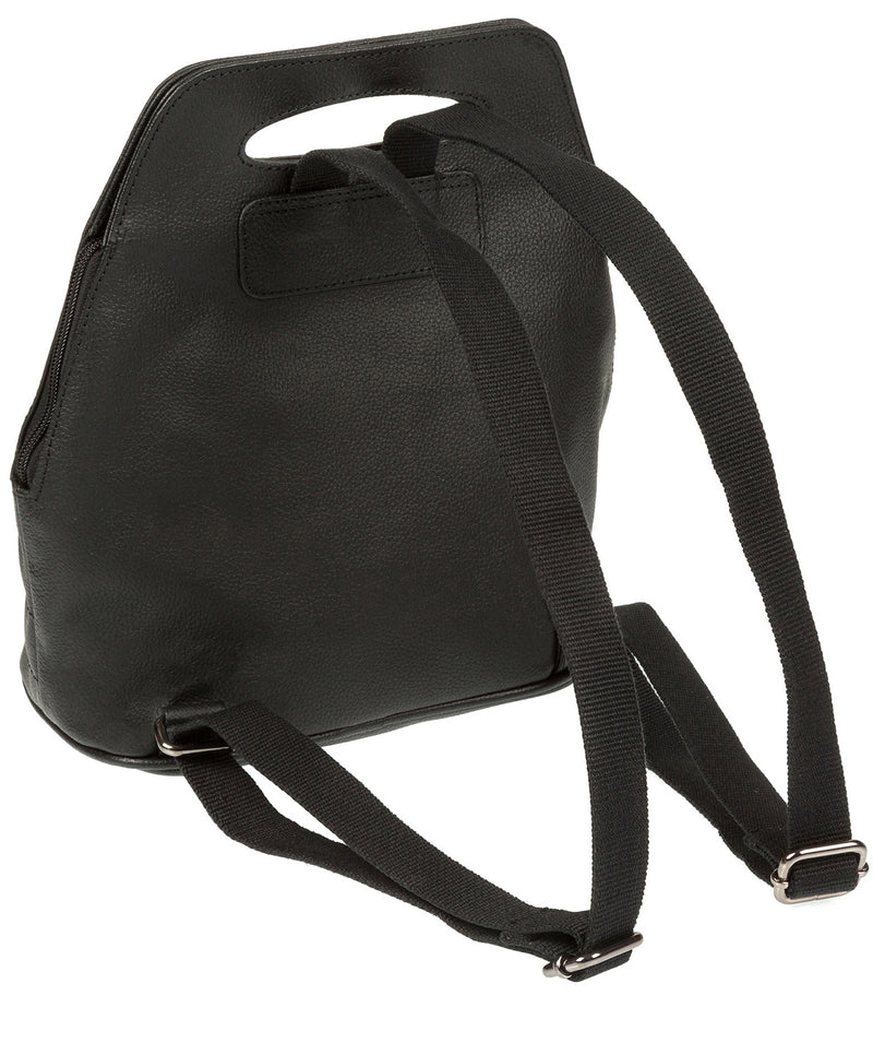 'Paige' Black Leather Backpack image 5